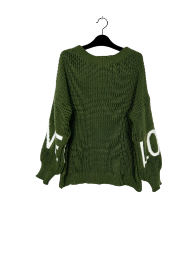 Wholesaler Lucky Nana - Wool sweater with “LOVE” sleeve