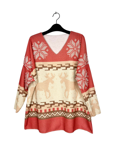 Wholesaler Lucky Nana - Soft printed sweater with lurex