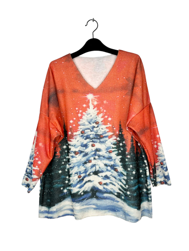 Wholesaler Lucky Nana - Soft printed sweater with lurex