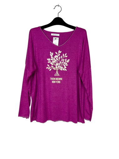 Wholesaler Lucky Nana - Lightweight long-sleeved sweater - tree