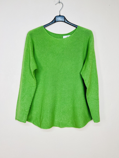 Wholesaler Lucky Nana - Plain round neck sweater, long sleeve