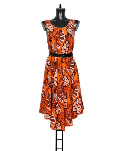 Wholesaler Lucky Nana - Light cotton strap dress, patterned