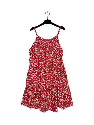 Wholesaler Lucky Nana - Short dress with strap, floral pattern