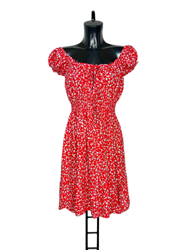 Wholesaler Lucky Nana - Short dress with floral pattern