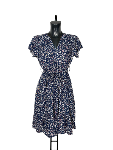 Wholesaler Lucky Nana - Shiny floral short dress with belt