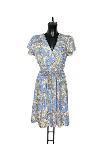 Wholesaler Lucky Nana - Shiny floral short dress with belt