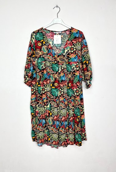 Wholesaler Lucky Nana - V-neck printed dress