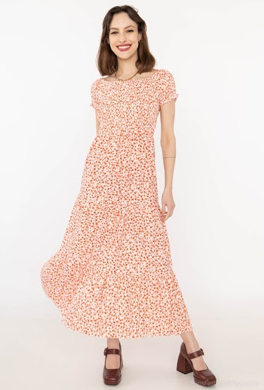 Wholesaler Lucky Nana - Long dress with floral print