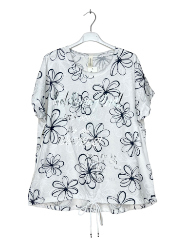 Wholesaler Lucky Nana - Patterned T-shirt with lace