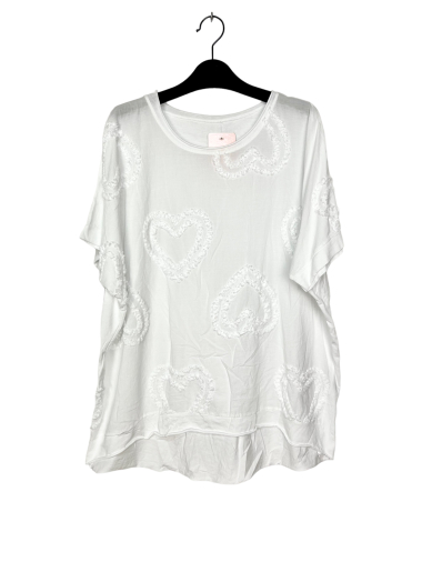 Wholesaler Lucky Nana - Heart pattern t-shirt, short sleeve