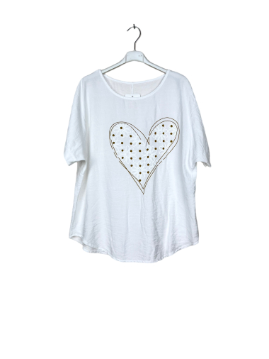 Grossiste Lucky Nana - T-shirt avec motif coeur