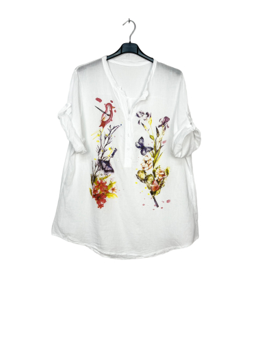 Wholesaler Lucky Nana - Light cotton t-shirt, patterned