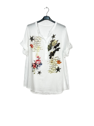Wholesaler Lucky Nana - Light cotton t-shirt, patterned