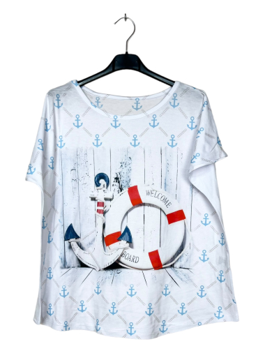 Wholesaler Lucky Nana - Lightweight, short-sleeved t-shirt with pattern
