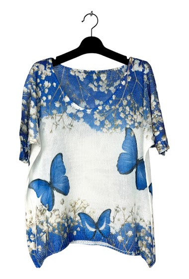Wholesalers Lucky Nana - Short-sleeved butterfly T-shirt