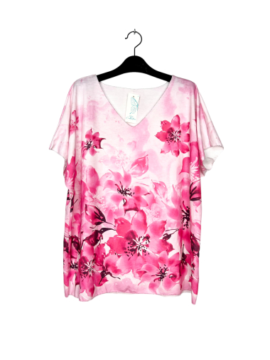 Wholesaler Lucky Nana - Tai and dai t-shirt, with flower pattern