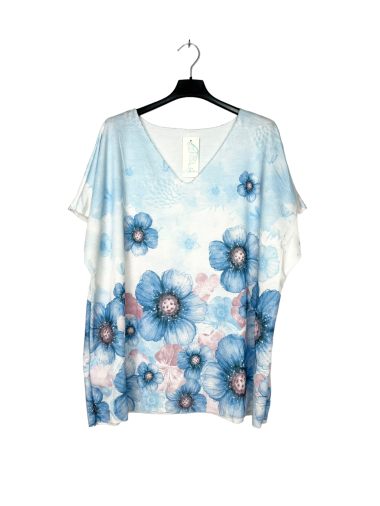 Grossiste Lucky Nana - T-shirt tai and dai à motif Fleurs