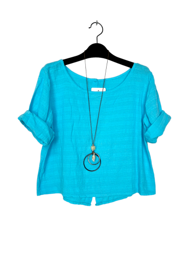 Wholesaler Lucky Nana - Short top with necklace, button in the back