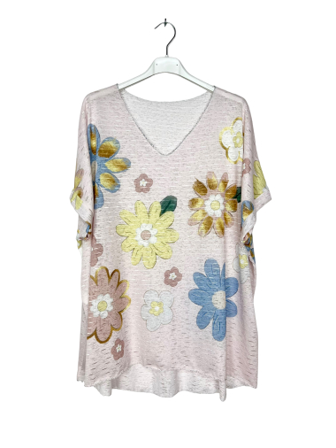 Wholesaler Lucky Nana - Light patterned top, short sleeve