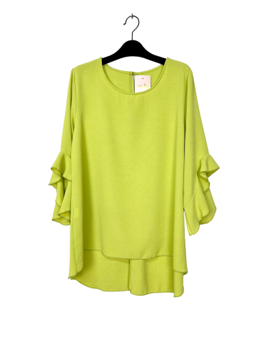 Wholesaler Lucky Nana - Round neck tunic with frilly sleeves