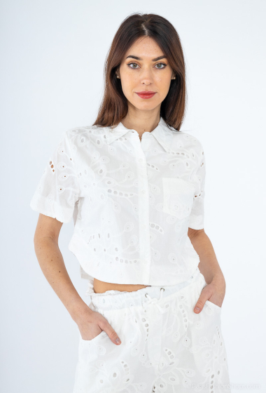Wholesaler LUCY LUU - SHORT SHIRT WITH EMBROIDERY