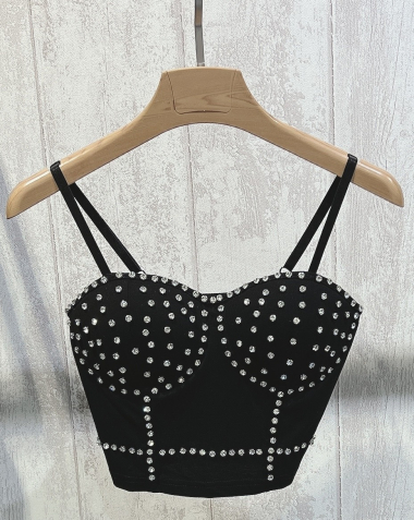 Wholesaler LUCY LUU - CROP TOP WITH STRASS