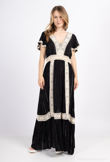 Wholesaler LUCY LUU - LONG EMBROIDERED DRESS