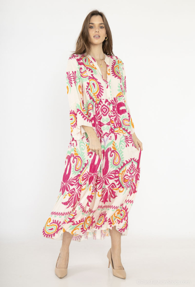 Großhändler Luizacco - Kleid mit abstraktem Print
