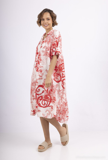 Wholesaler Luizacco - long dress with frilly sleeves
