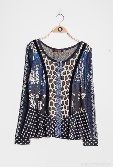 Wholesaler Lulu H - Printed top with buttons