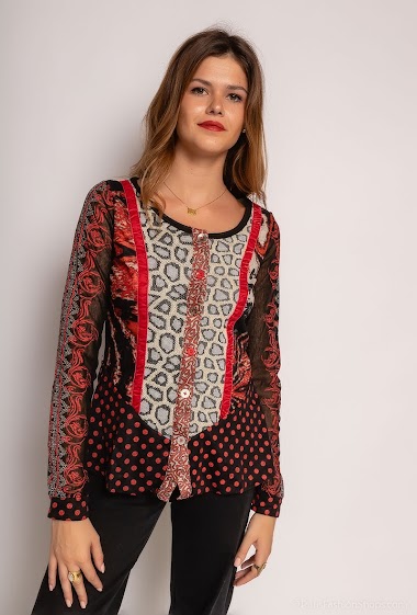 Großhändler Lulu H - Printed top with buttons