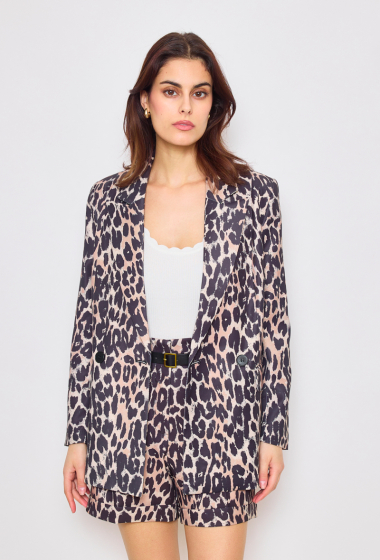 Wholesaler Lulumary - Oversized leopard blazer