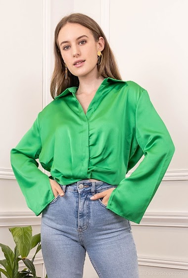 Großhändler Lulumary - Satined cropped shirt