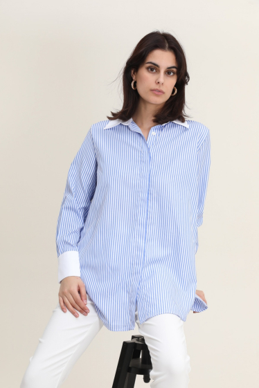Wholesaler Lulumary - Long striped shirt