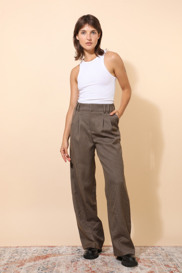 Wholesaler Lulumary - Chic checked trousers