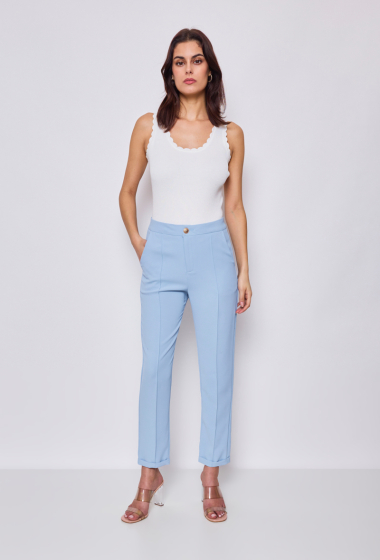 Wholesaler Lulumary - Straight pants with button