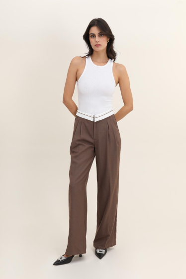Grossiste Lulumary - Pantalon large avec ceinture