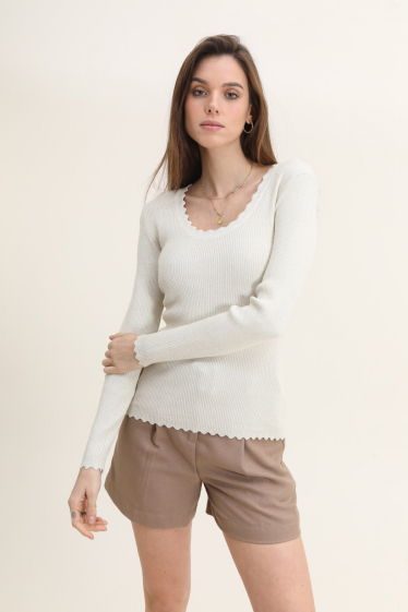 Wholesaler Lulumary - Knitted sweater with lurex