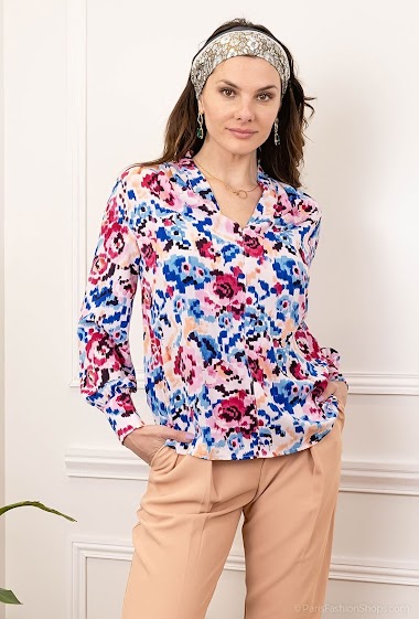 Wholesaler Lulumary - Long sleeves printed shirt