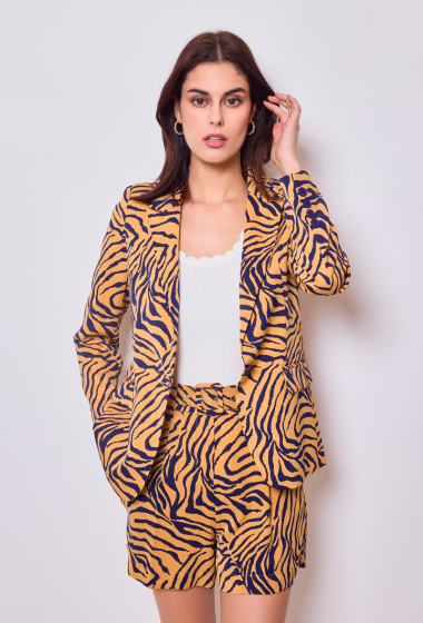 Wholesaler Lulumary - Zebra print jacket