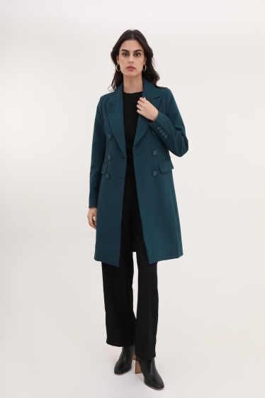 Customized Long Jacket Ladies Elegant Wool Coat with Belt - China Elegant  Wool Coat and Long Jacket price