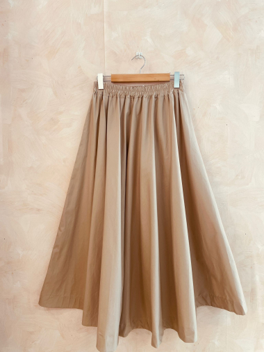 Wholesaler LUMINE - Very wide cotton poplin skirt with elastic