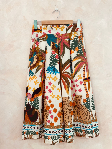 Grossiste LUMINE - Pantalon en coton imprimé jungle