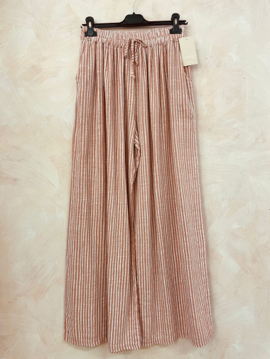 Wholesaler LUMINE - Plus size striped cotton pants