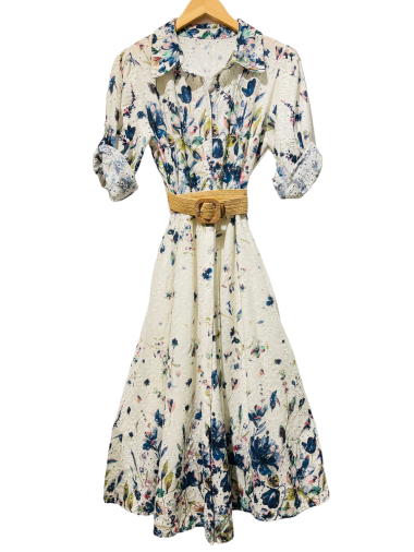 Wholesaler LUMINE - Printed English embroidery dress