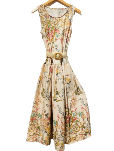 Wholesaler LUMINE - Printed sleeveless round neck cotton dress