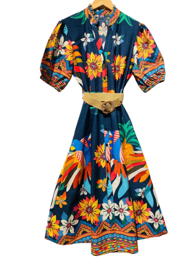 Wholesaler LUMINE - Rio carnival print cotton dress