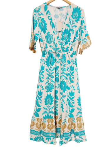 Großhändler LUMINE - Kleid aus bedruckter Viskose