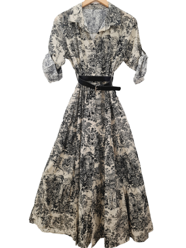 Wholesaler LUMINE - Printed dress with belt