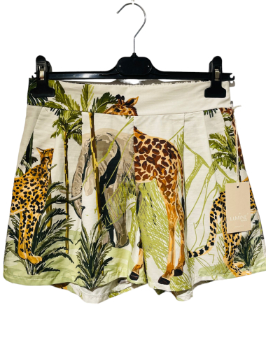 Großhändler LUMINE - Shorts aus Giraffen-Baumwolle